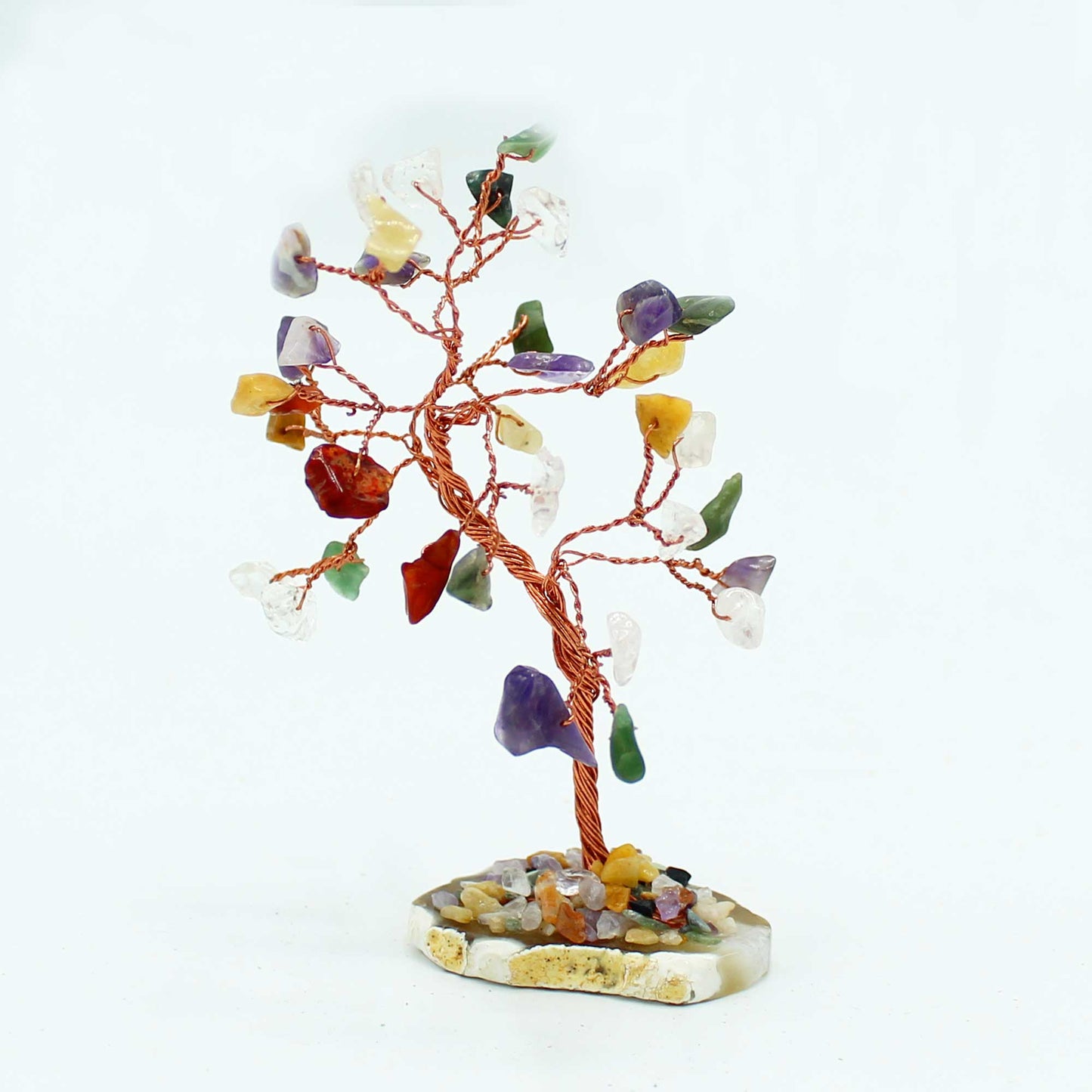 Gemstone Trees with Agate Base (35 Stones)