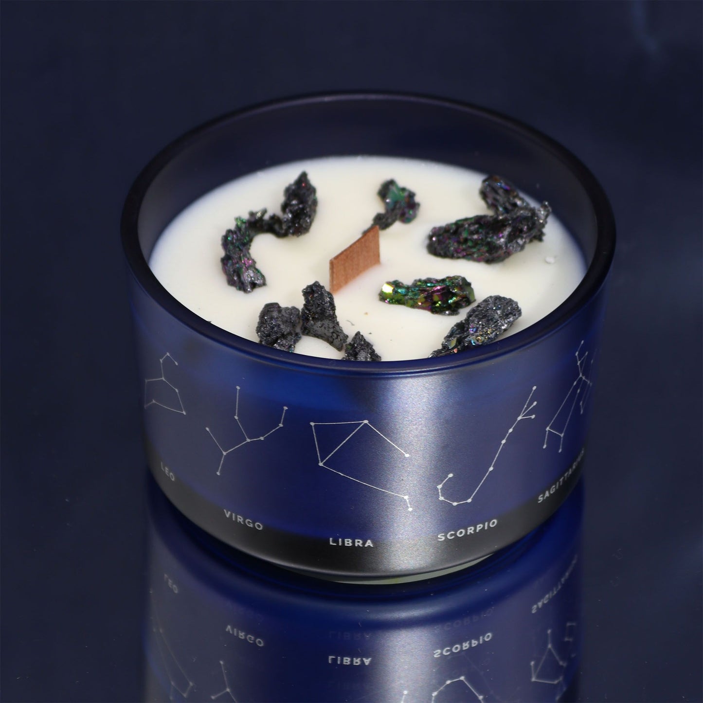 Sagittarius Zodiac Crystal Candle with Gemstone Bracelet