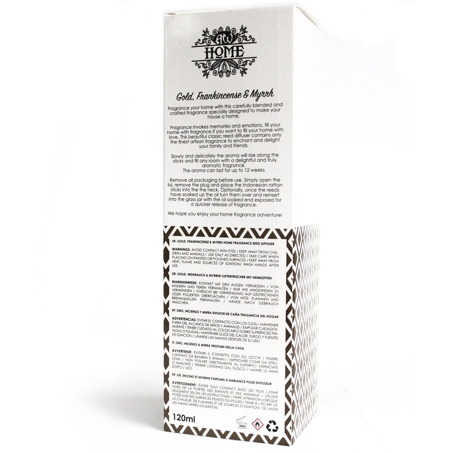 Gold, Frankincense & Myrrh 120ml Reed Diffuser