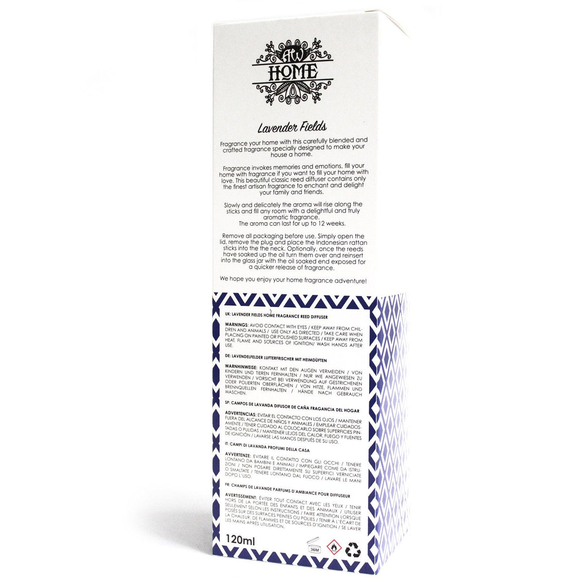 Lavender Fields 120ml Reed Diffuser