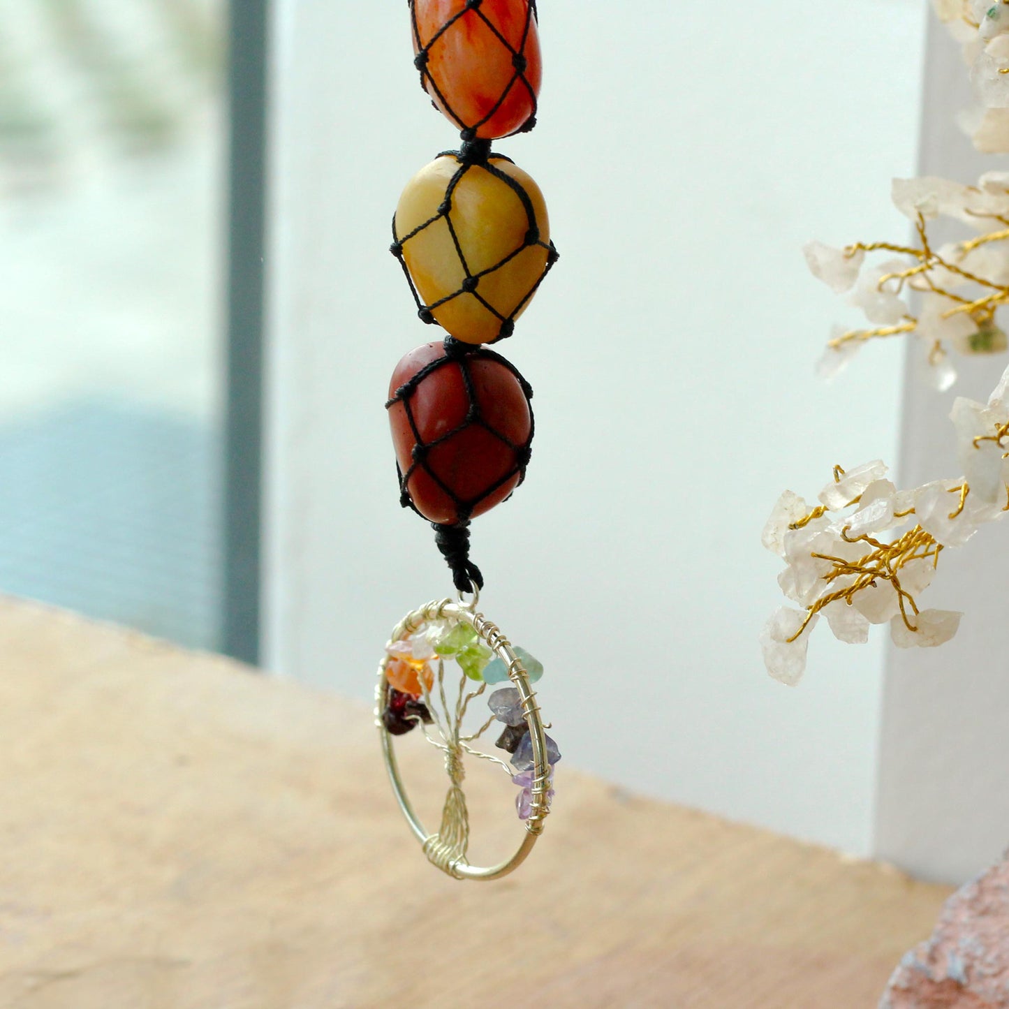 Hanging Chakra Stone Pendant