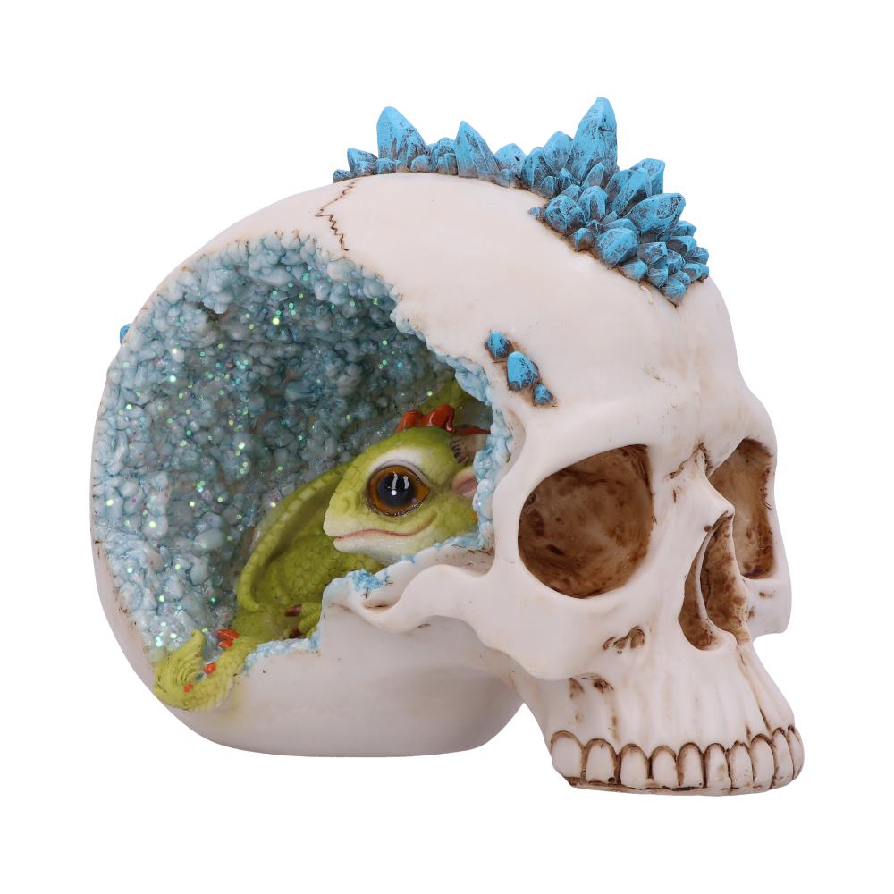 Crystal Cave Blue Skull 16.5cm