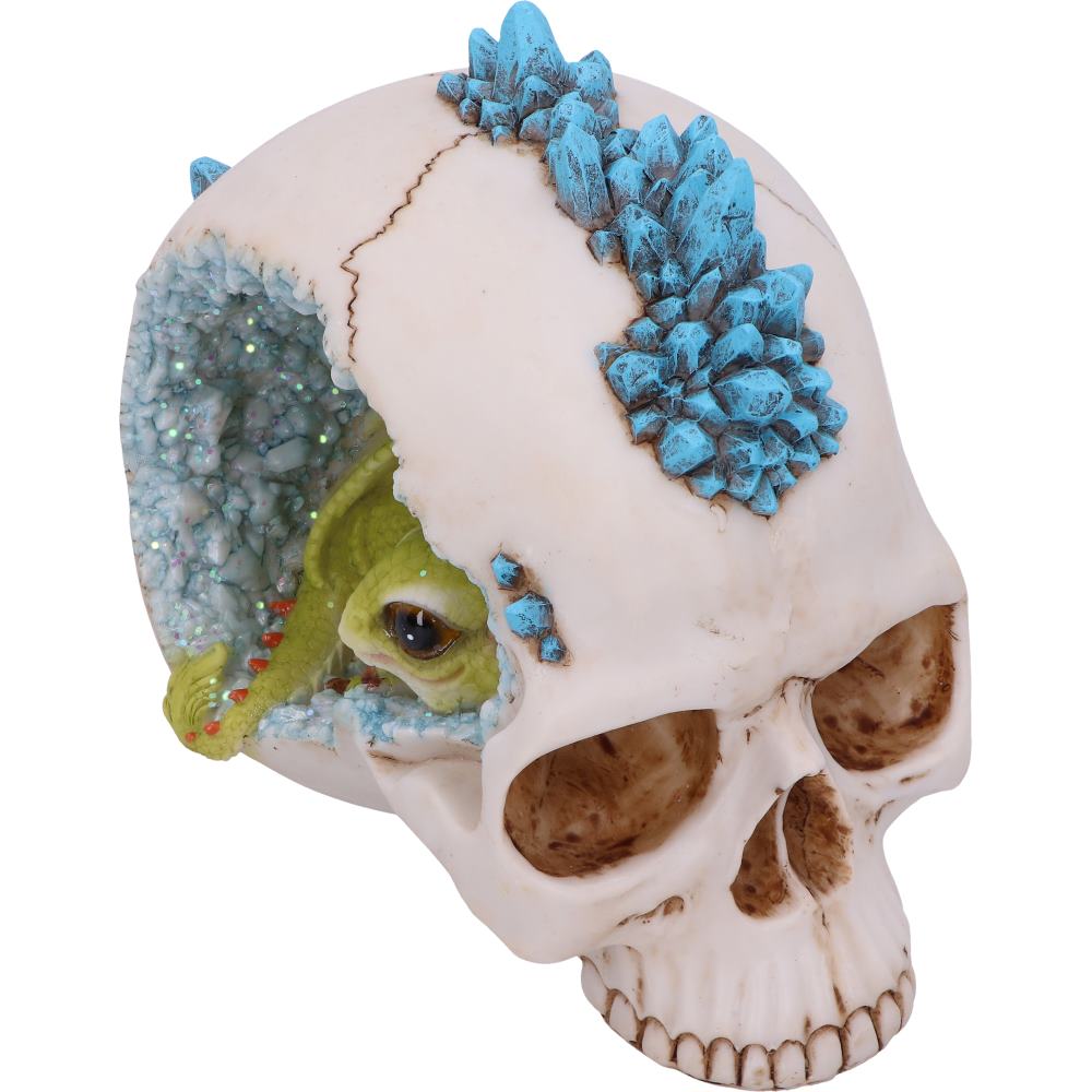 Crystal Cave Blue Skull 16.5cm