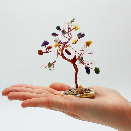 Gemstone Trees with Agate Base (35 Stones)