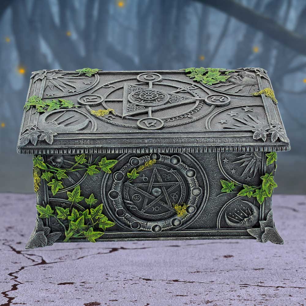 Wiccan Pentagram Tarot Trinket Box 17.5cm