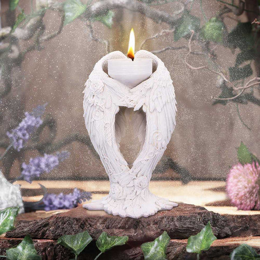 Angel Wings Tea Light Holder 17cm