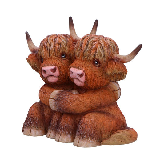 Highland Cow Hug Figurine 14.5cm
