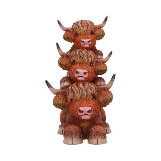 Highland Cow Totem Figurine 17.5cm