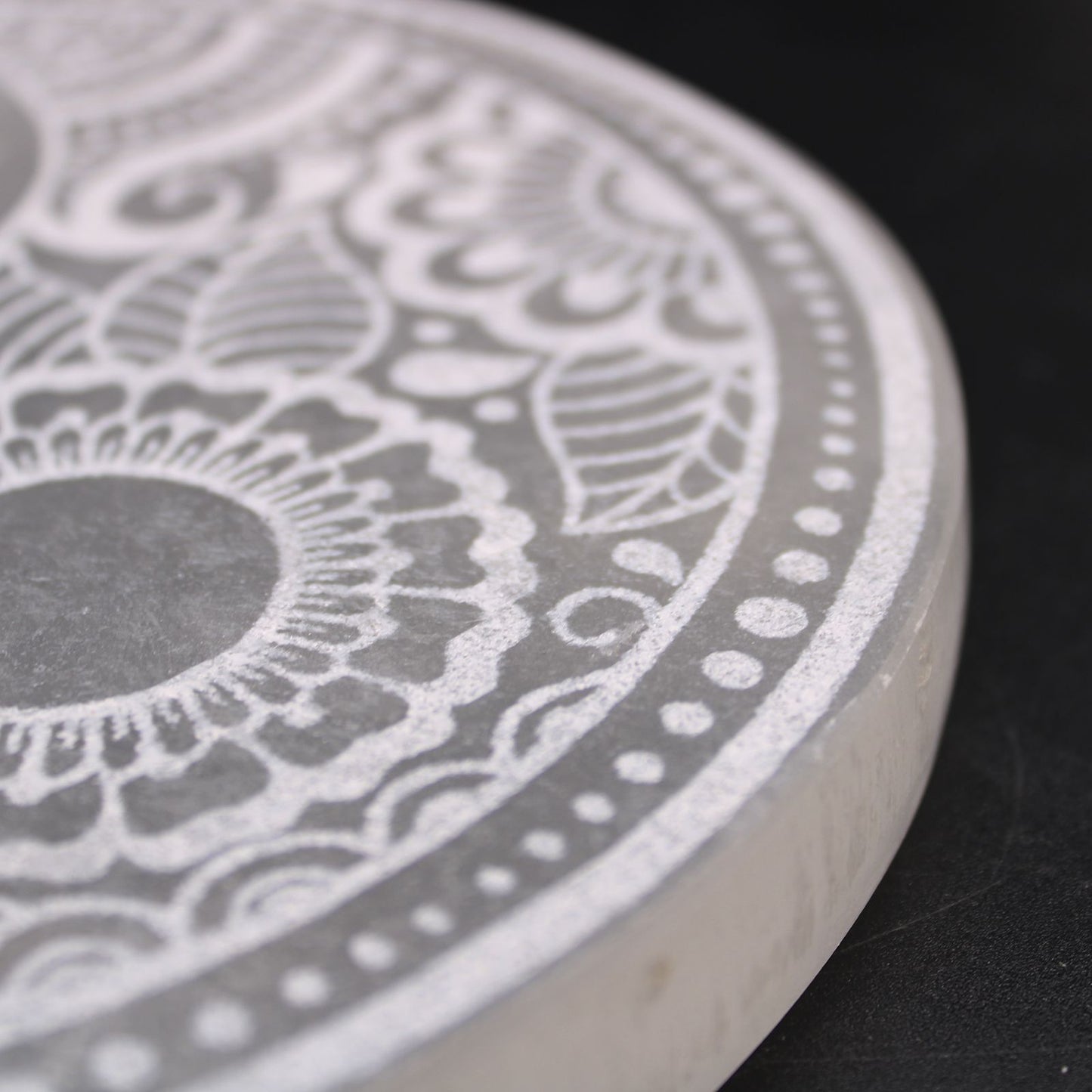 Large Selenite Charging Plate 18cm - Yin Yang