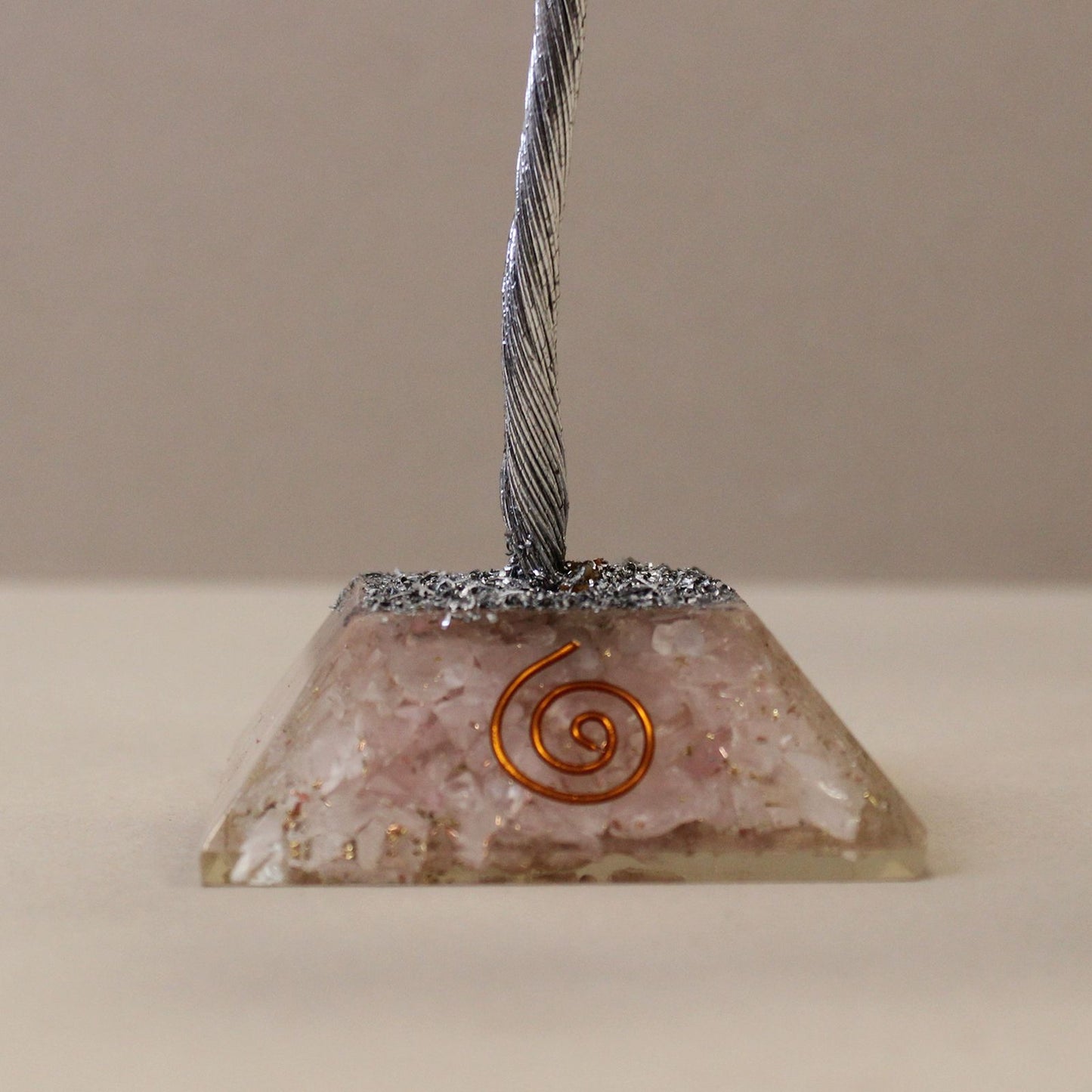 Rose Quartz Gemstone Tree with Organite Base - 160 Stone