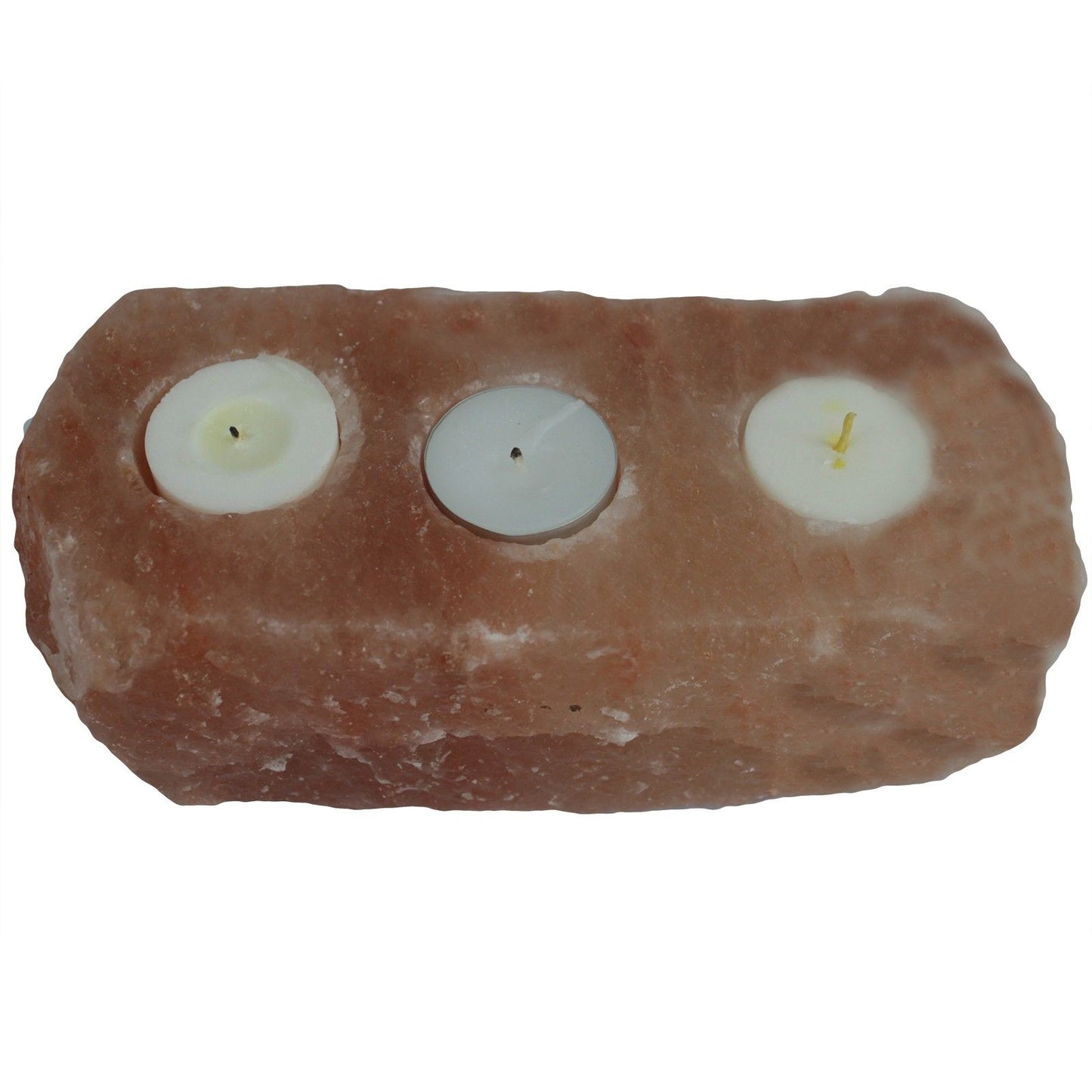 Natural Himalayan Salt Candle Holder - 3 holes