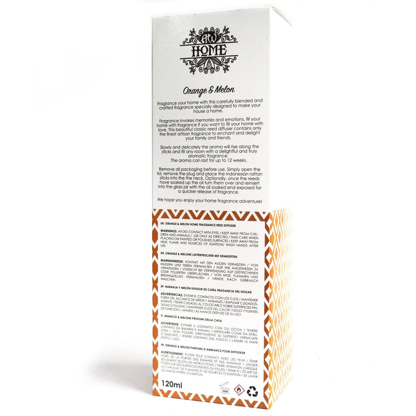 Orange & Melon 120ml Reed Diffuser