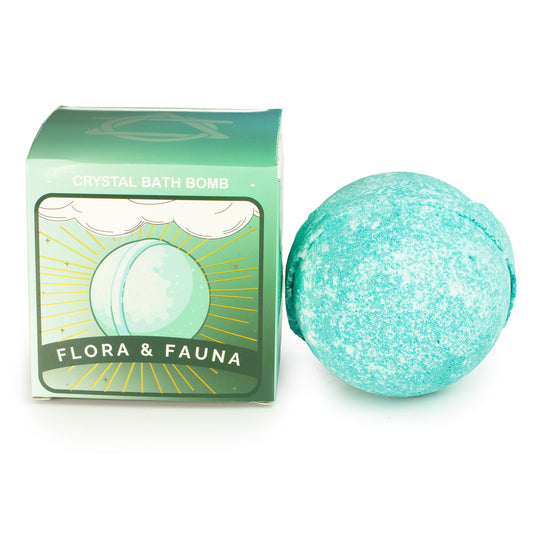 Earth Element Crystal Bath Bomb – Grounding Natural Bath Fizzer with Hidden Gemstone