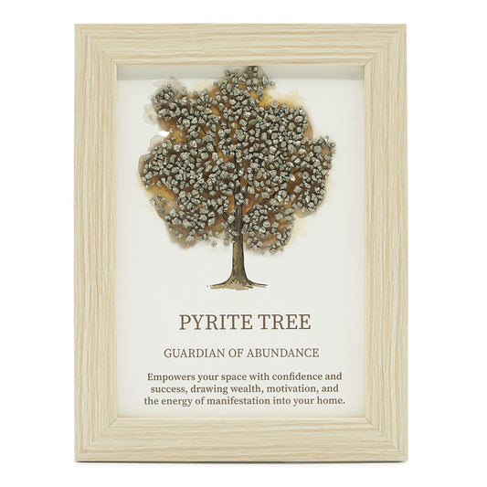 Pyrite Gemstone Picture - Tree of Life - (20x14.7x1cm) - Guardian of Abundance