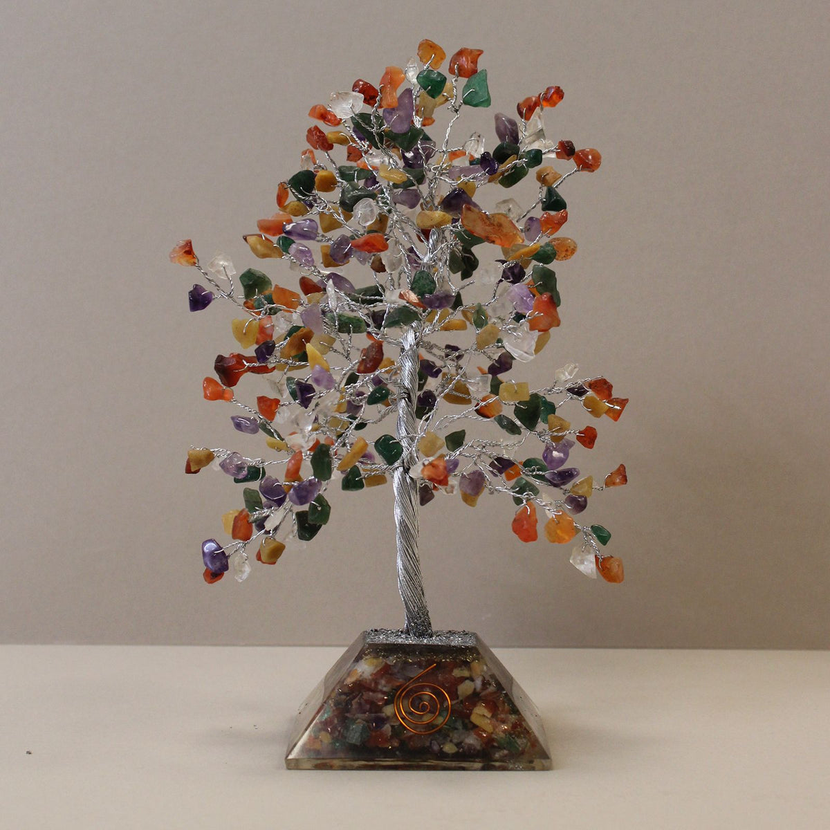 Multi Stone Gemstone Tree with Organite Base - 320 Stone