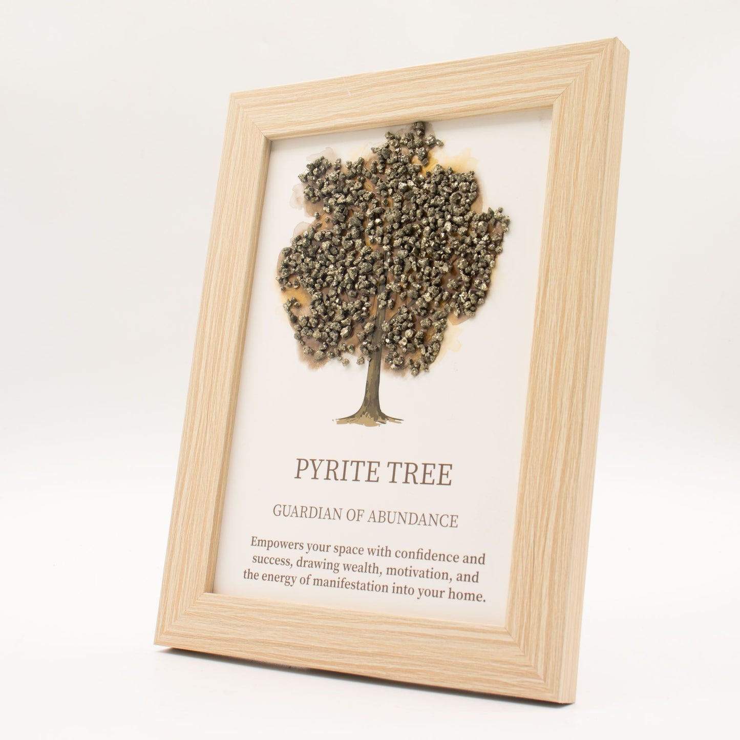 Pyrite Gemstone Picture - Tree of Life - (20x14.7x1cm) - Guardian of Abundance