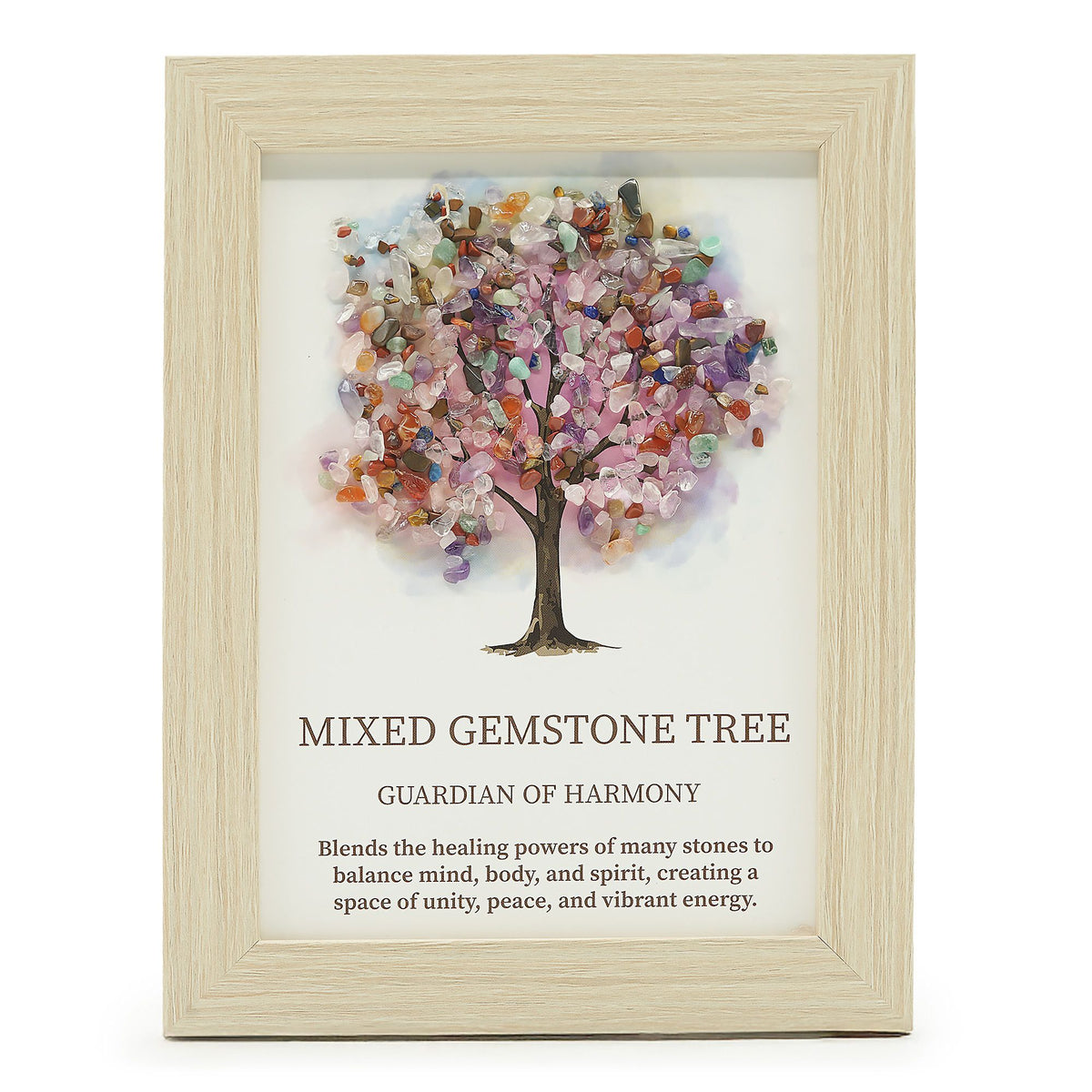 Mixed Gemstone Picture - Tree of Life - (20x14.7x1cm) - Guardian of Harmony