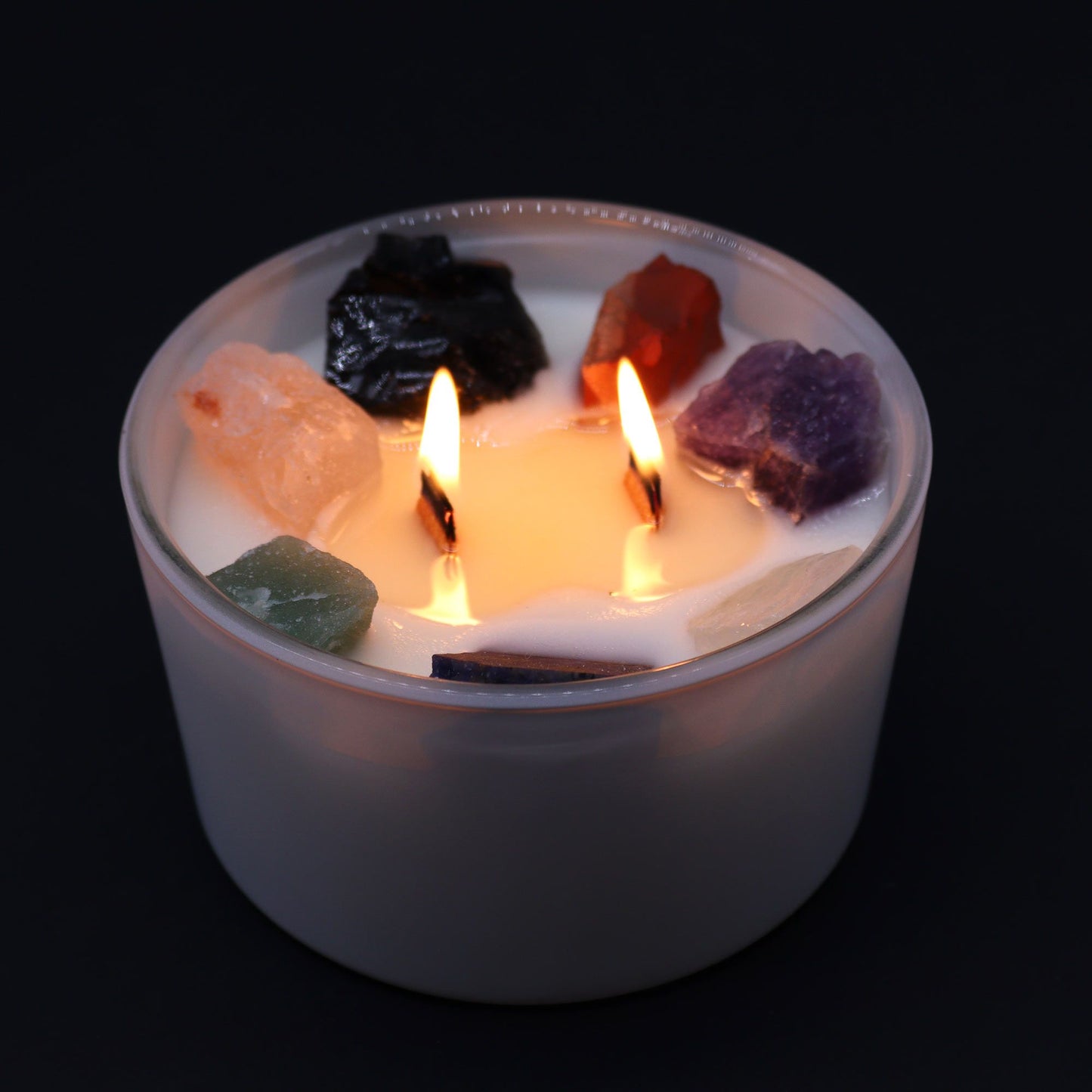 Large Chakra Crystal Candles - Seven Chakra