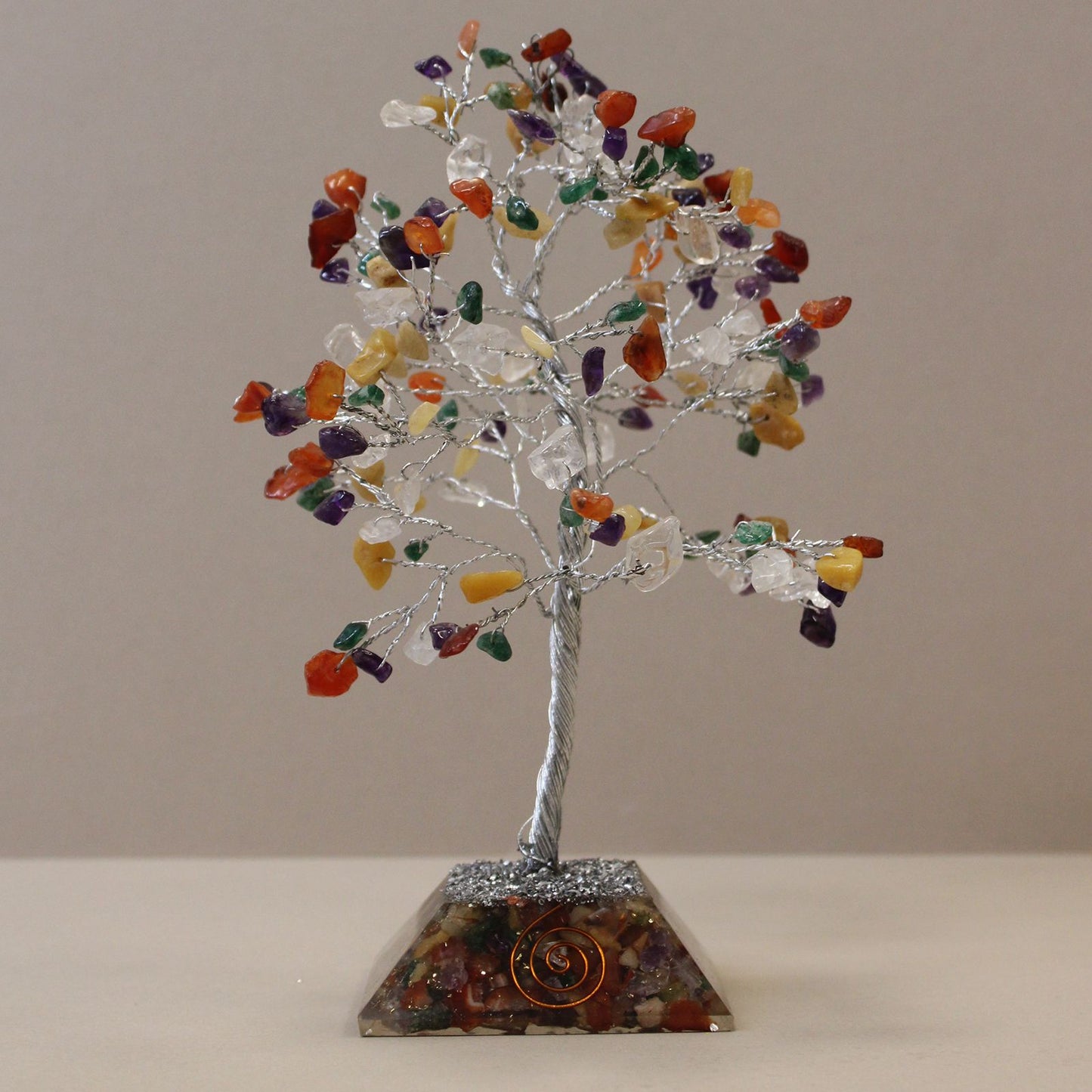 Multi Stone Gemstone Tree with Organite Base - 160 Stone