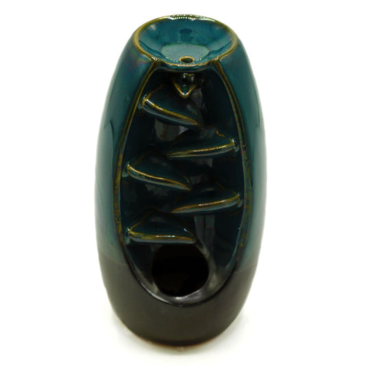 Backflow Incense Burner - Serene Oval Cascade