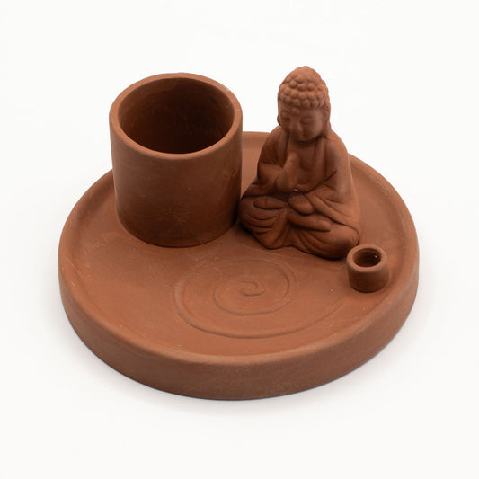 Buddha Incense Holder Plate - Choose Your Colour
