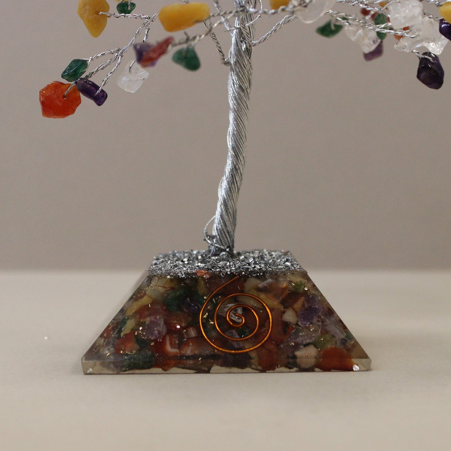 Multi Stone Gemstone Tree with Organite Base - 160 Stone