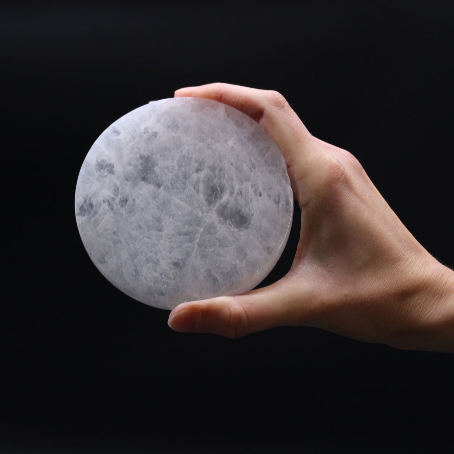 Medium Selenite Charging Plate 10cm - Plain