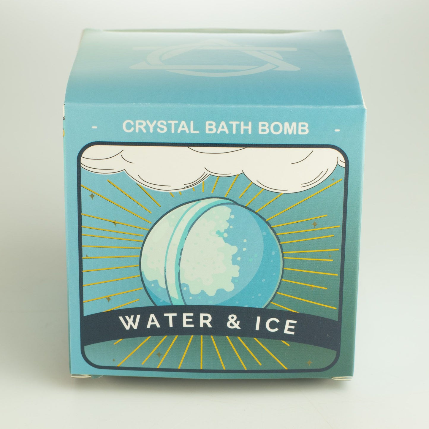 Water Element Crystal Bath Bomb – Calming Ocean Bath Fizzer with Hidden Gemstone