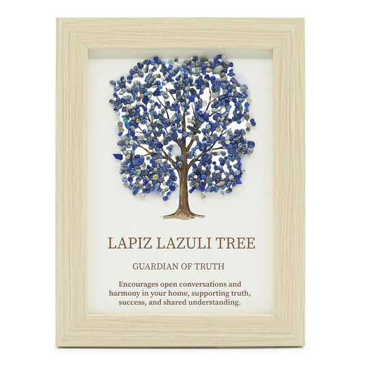 Lapis Lazuli Gemstone Picture - Tree of Life - (20x14.7x1cm) - Guardian of Truth