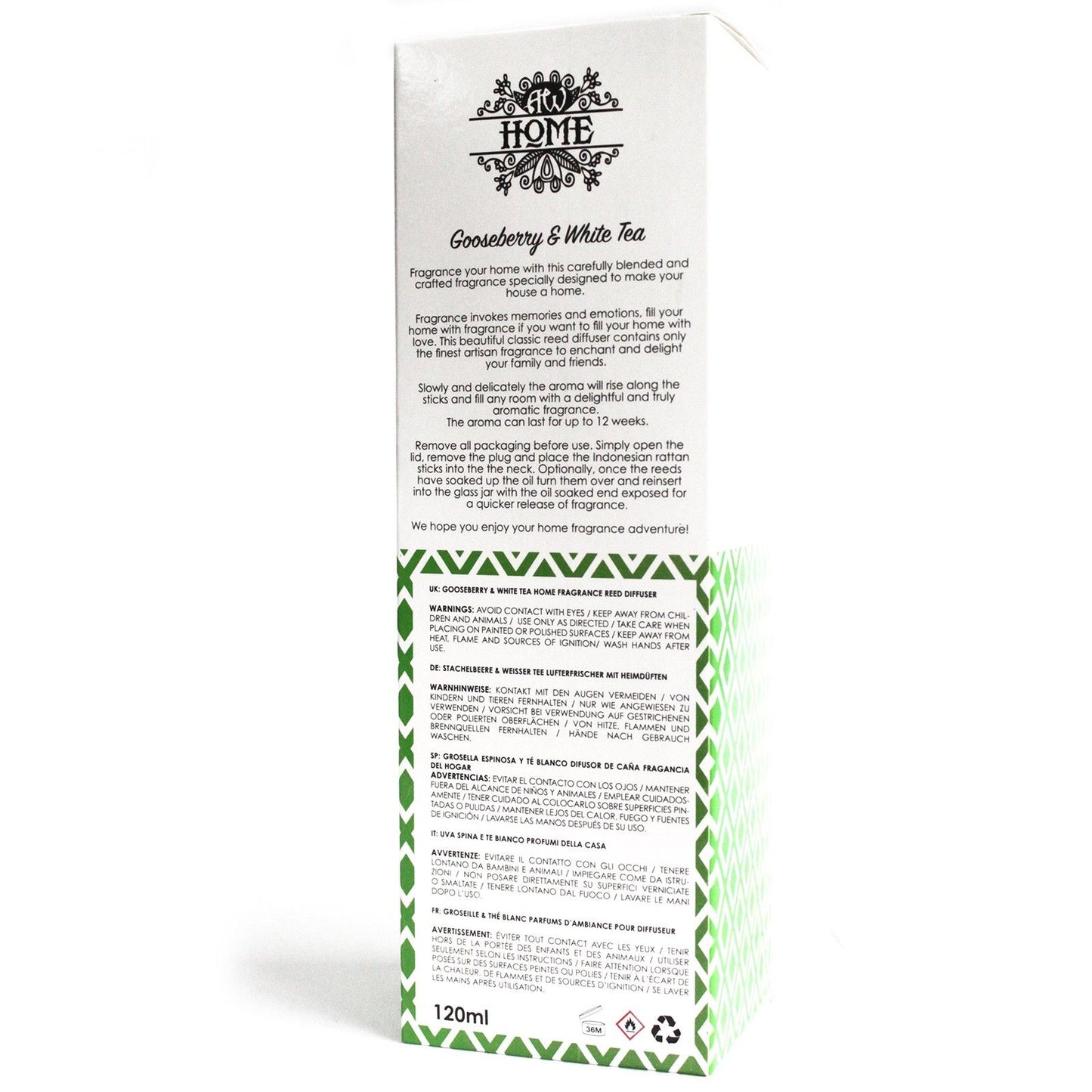 Gooseberry & White Tea 120ml Reed Diffuser