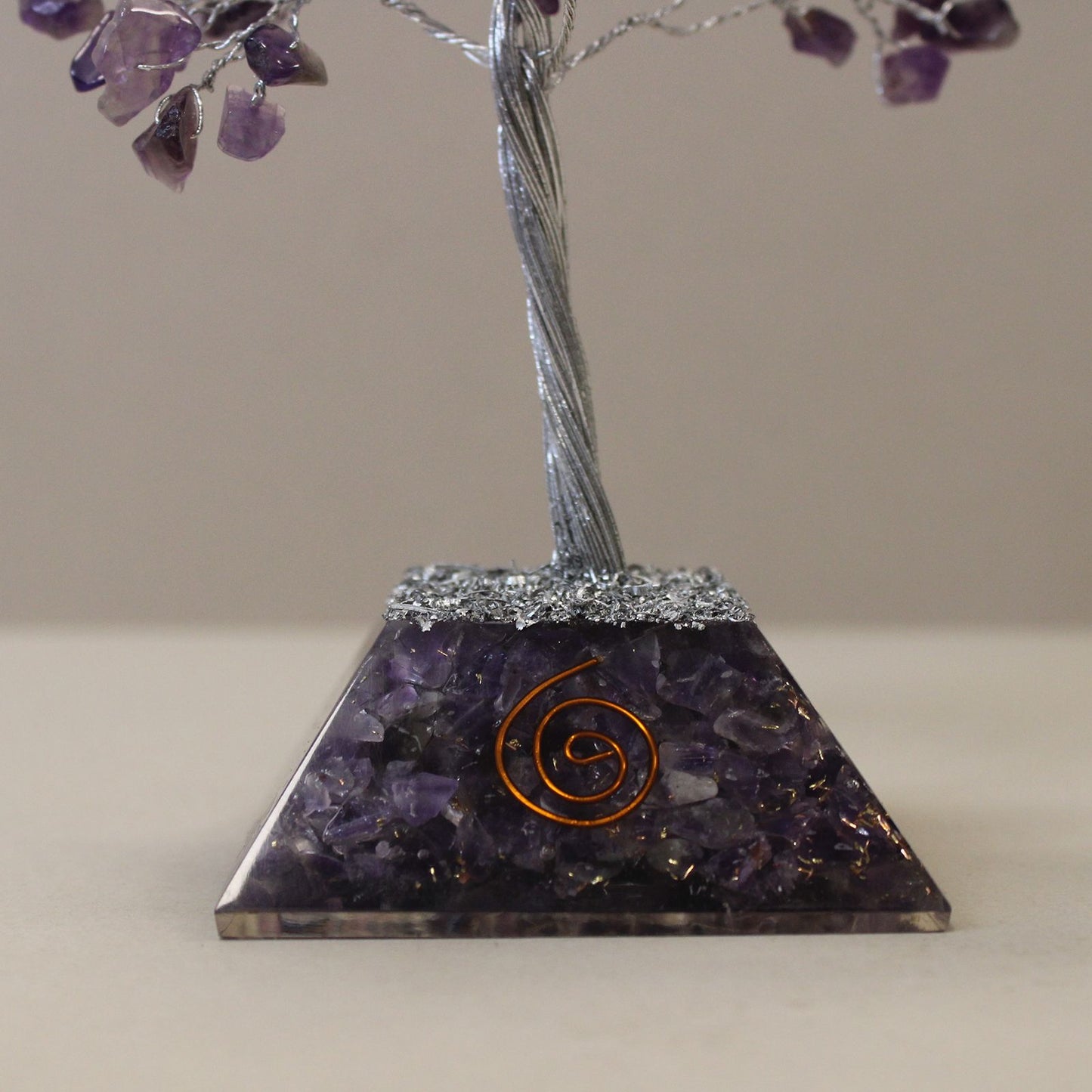 Amethyst Gemstone Tree with Organite Base - 160 Stone