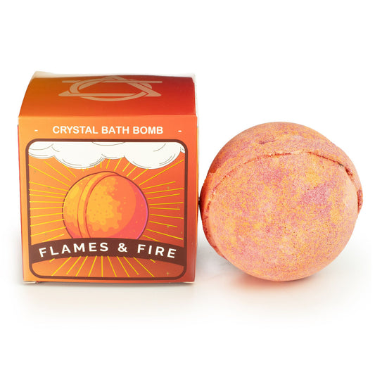 Fire Element Crystal Bath Bomb – Energising Citrus Soak with Hidden Crystal