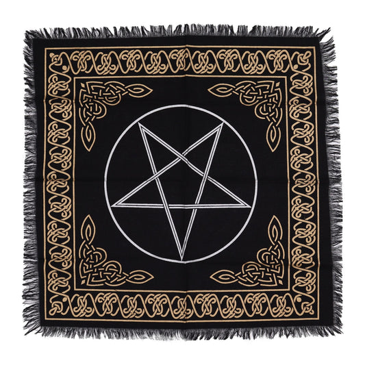 Esoteric Fringed Altar Cloth -  Pentagram