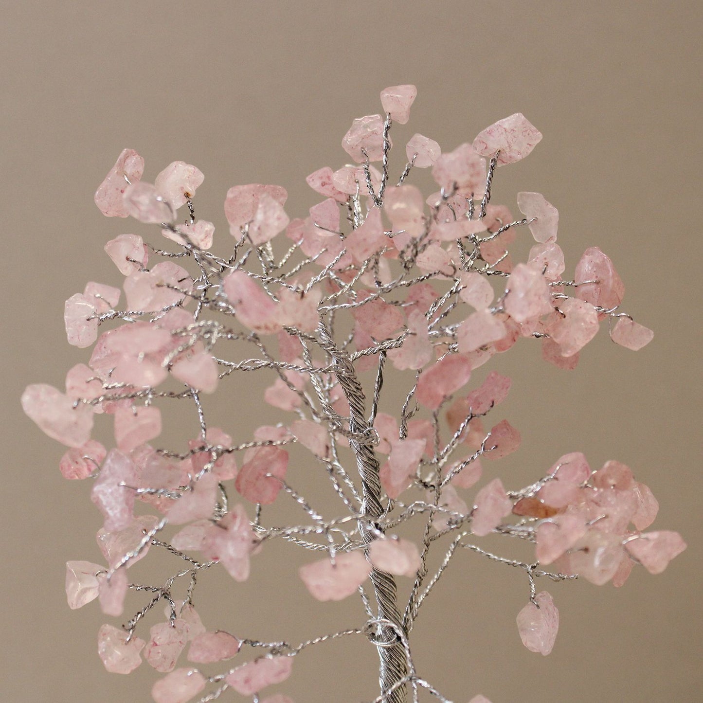 Rose Quartz Gemstone Tree with Organite Base - 160 Stone