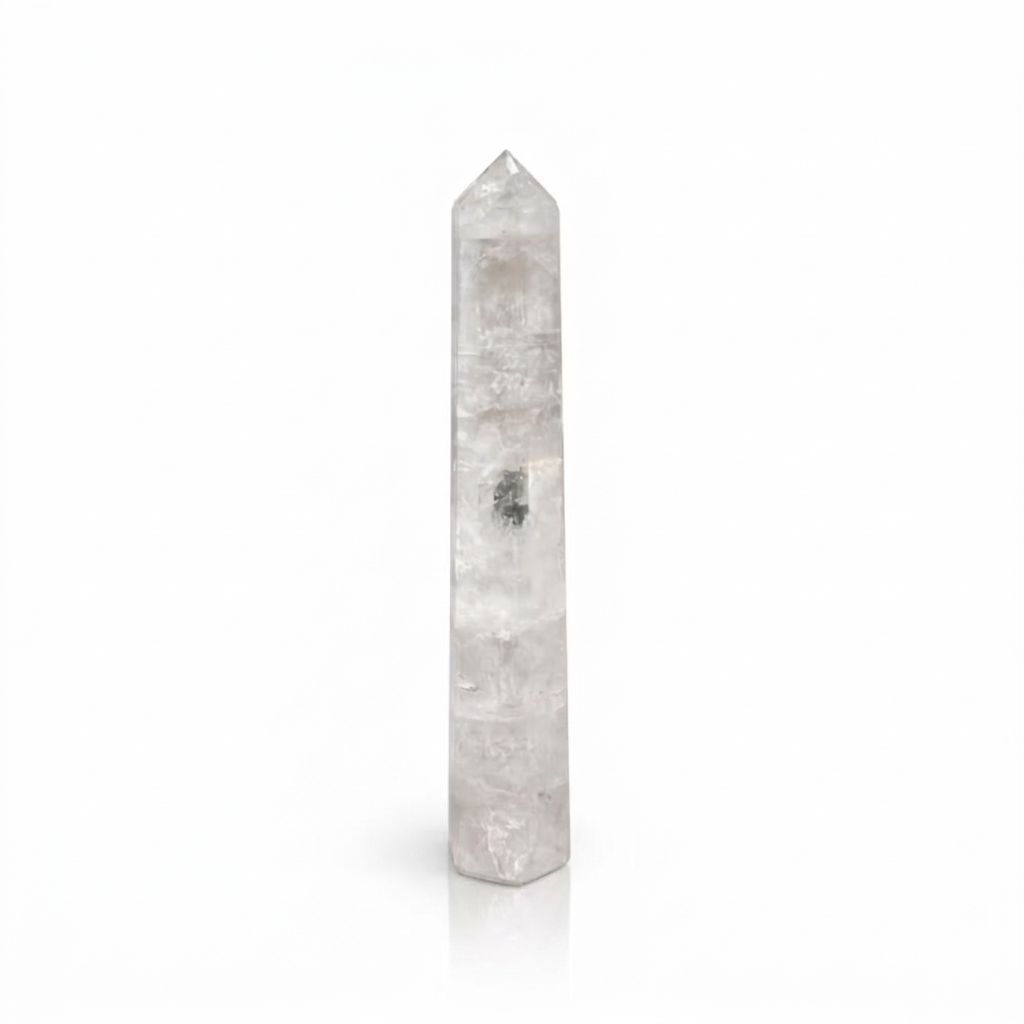 Rock Crystal Gemstone Six Face Obelisk Point approx 17cm