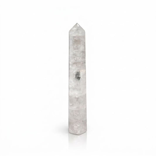 Rock Crystal Gemstone Six Face Obelisk Point approx 17cm
