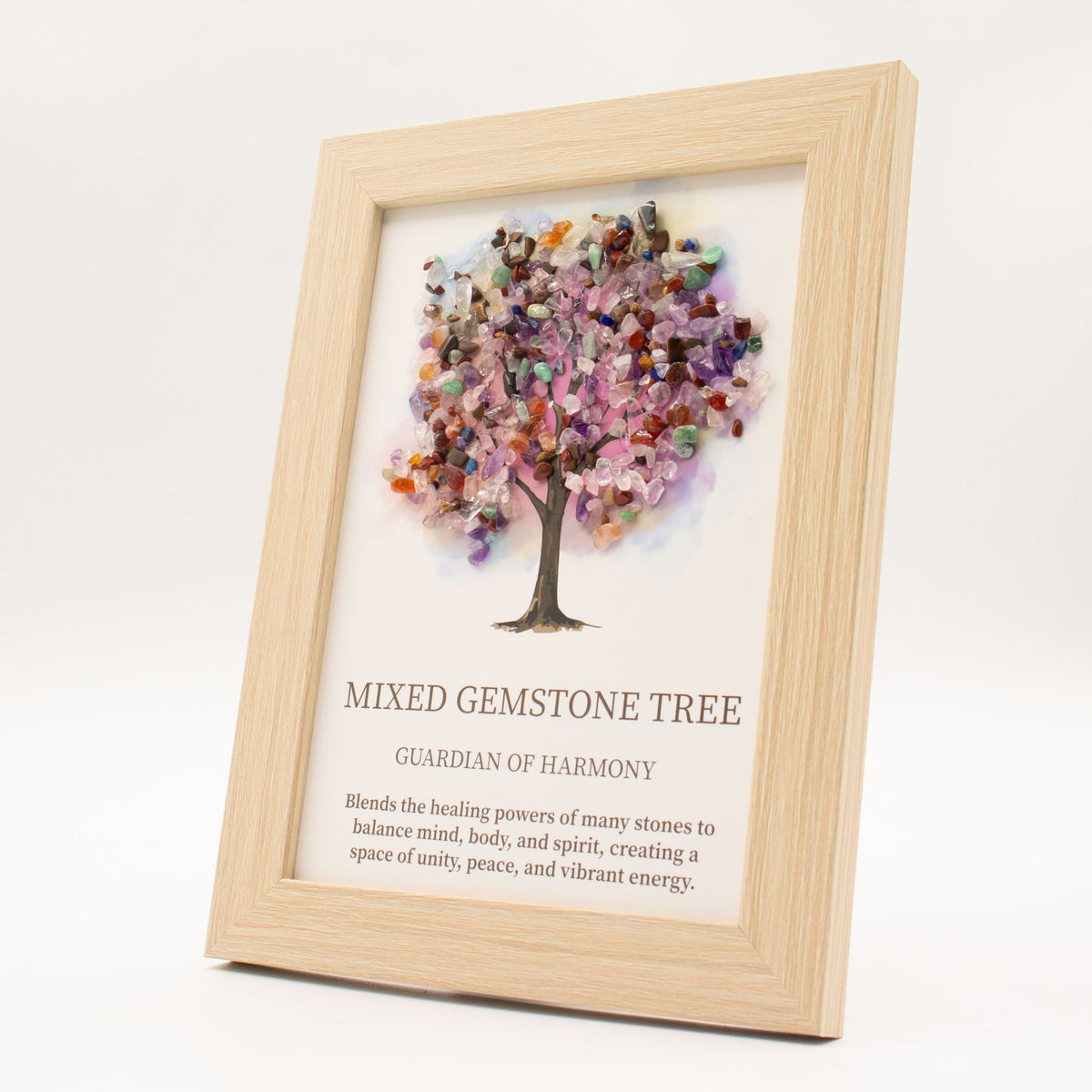 Mixed Gemstone Picture - Tree of Life - (20x14.7x1cm) - Guardian of Harmony