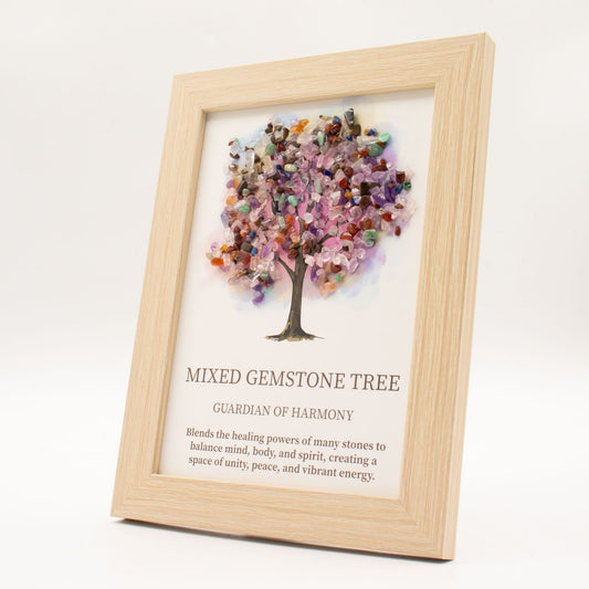 Mixed Gemstone Picture - Tree of Life - (20x14.7x1cm) - Guardian of Harmony