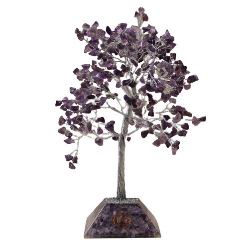 Amethyst Gemstone Tree with Organite Base - 320 Stone