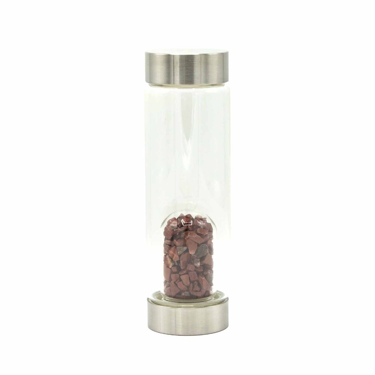Red Jasper - Invigoration - Crystal Infused 500ml Glass Water Bottle