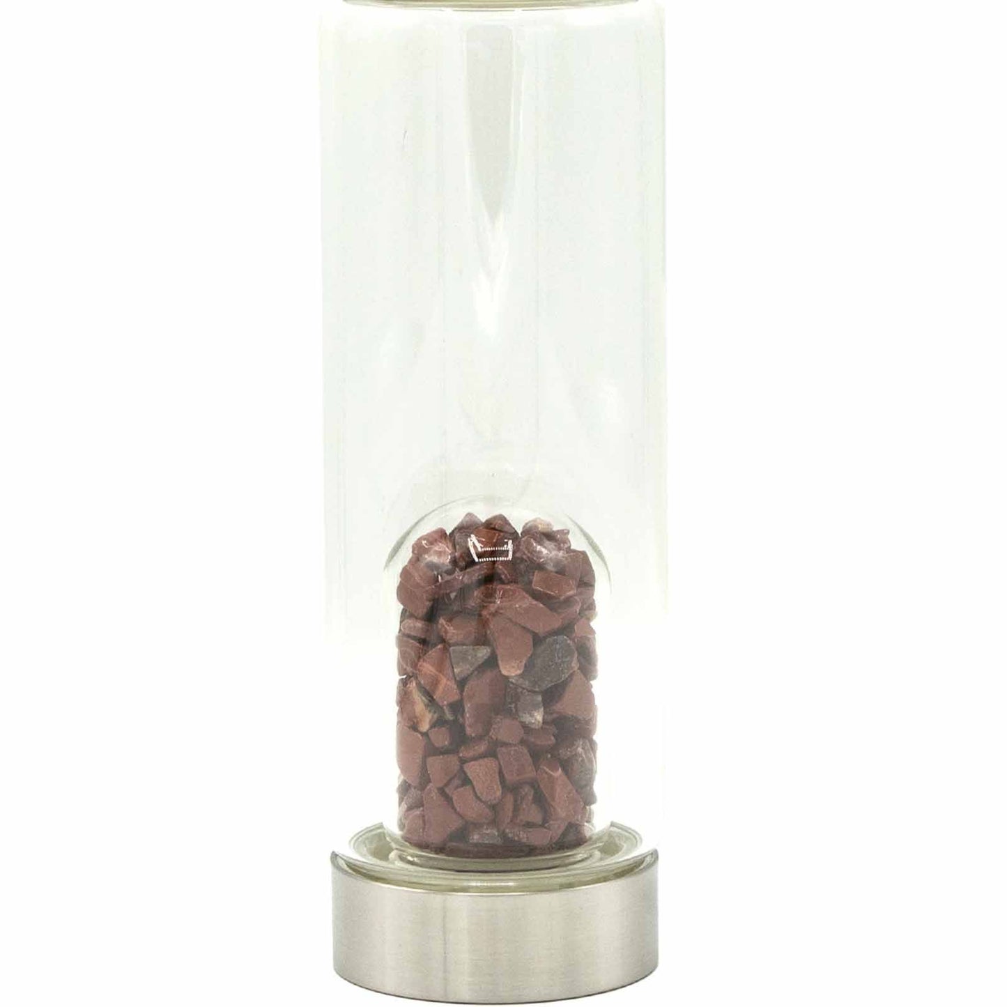 Red Jasper - Invigoration - Crystal Infused 500ml Glass Water Bottle