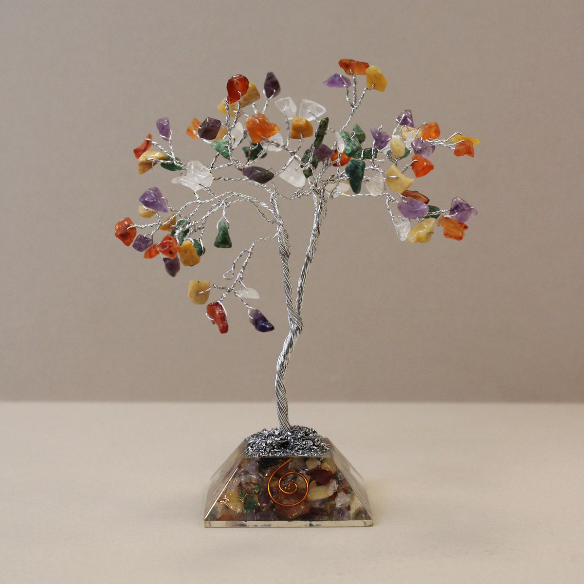 Multi Stone Gemstone Tree with Organite Base - 80 Stone