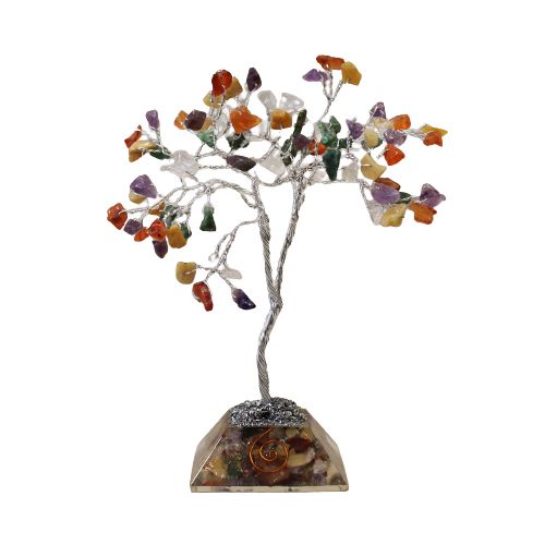 Multi Stone Gemstone Tree with Organite Base - 80 Stone