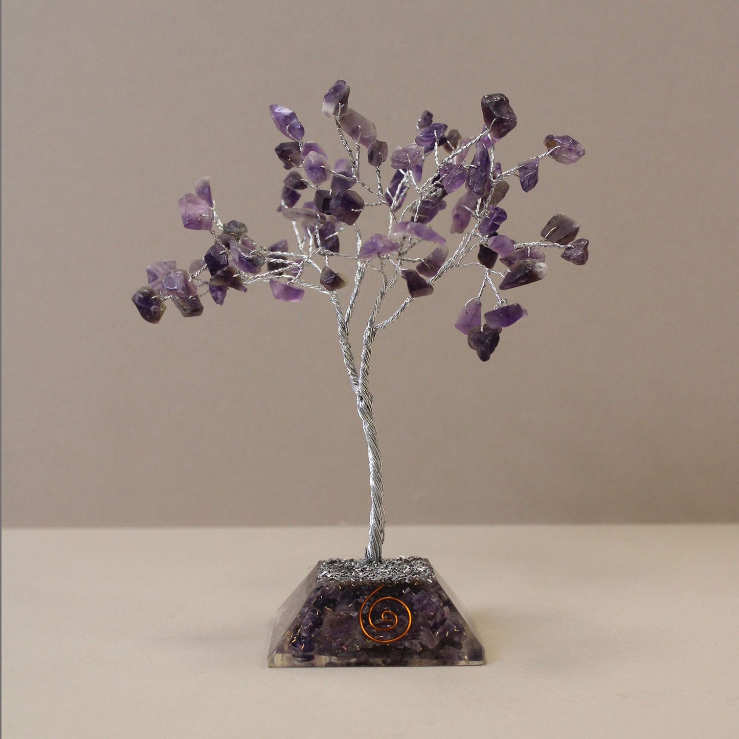 Amethyst Gemstone Tree with Organite Base - 80 Stone