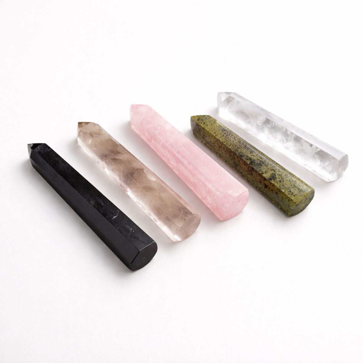 Rose Quartz Gemstone Six Face Obelisk Point approx 11cm