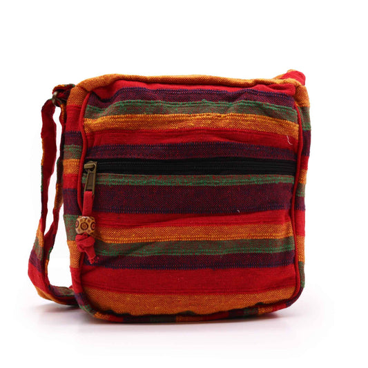 Lrg Nepal Sling Bag (Adjustable Strap)  - Sunset Reds