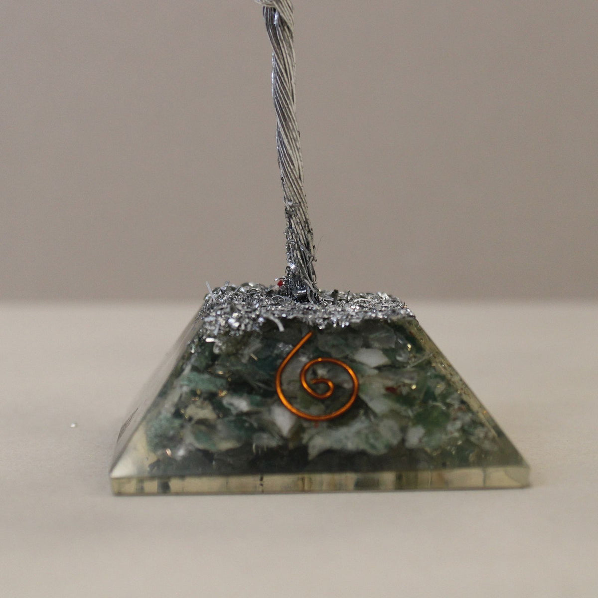 Moss Agate Gemstone Tree with Organite Base - 80 Stone