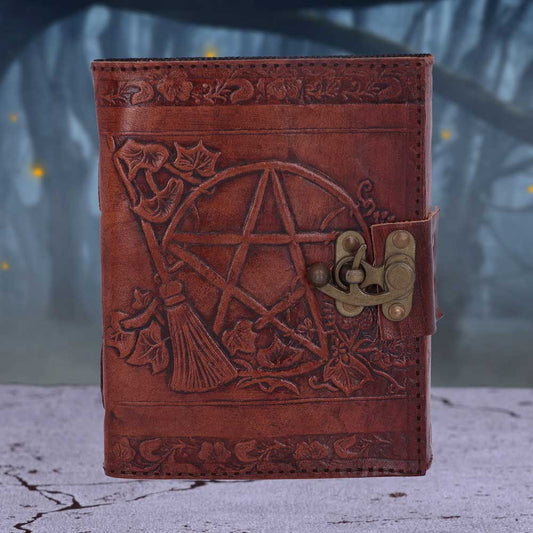 Pentagram Leather Emboss Journal + Lock