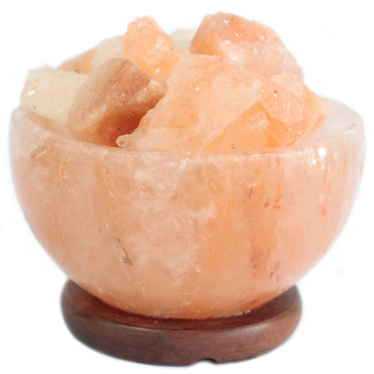 Himalayan Salt Fire Bowl with salt chunks 15cm x 9cm
